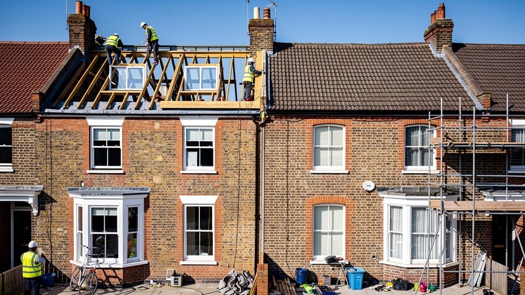 Construction works on party wall during residential extension project